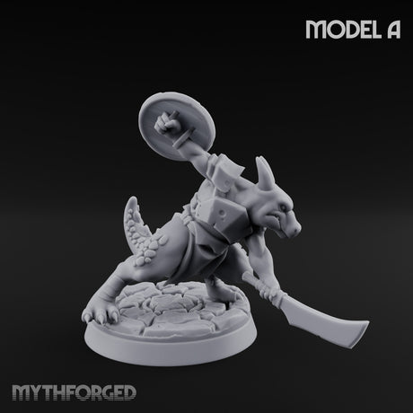 Scrapping And Clawing Kobold Warrior A Miniature for Dungeons and Dragons, Pathfinder or other TTRPGs