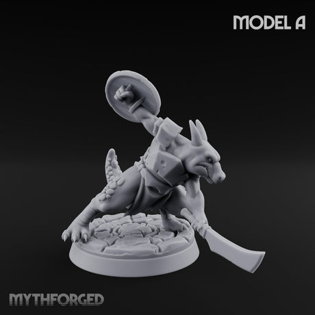 Scrapping And Clawing Kobold Warrior A Miniature for Dungeons and Dragons, Pathfinder or other TTRPGs