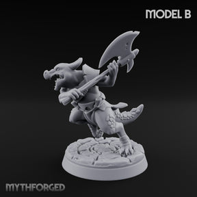 Scrapping And Clawing Kobold Warrior B Miniature for Dungeons and Dragons, Pathfinder or other TTRPGs