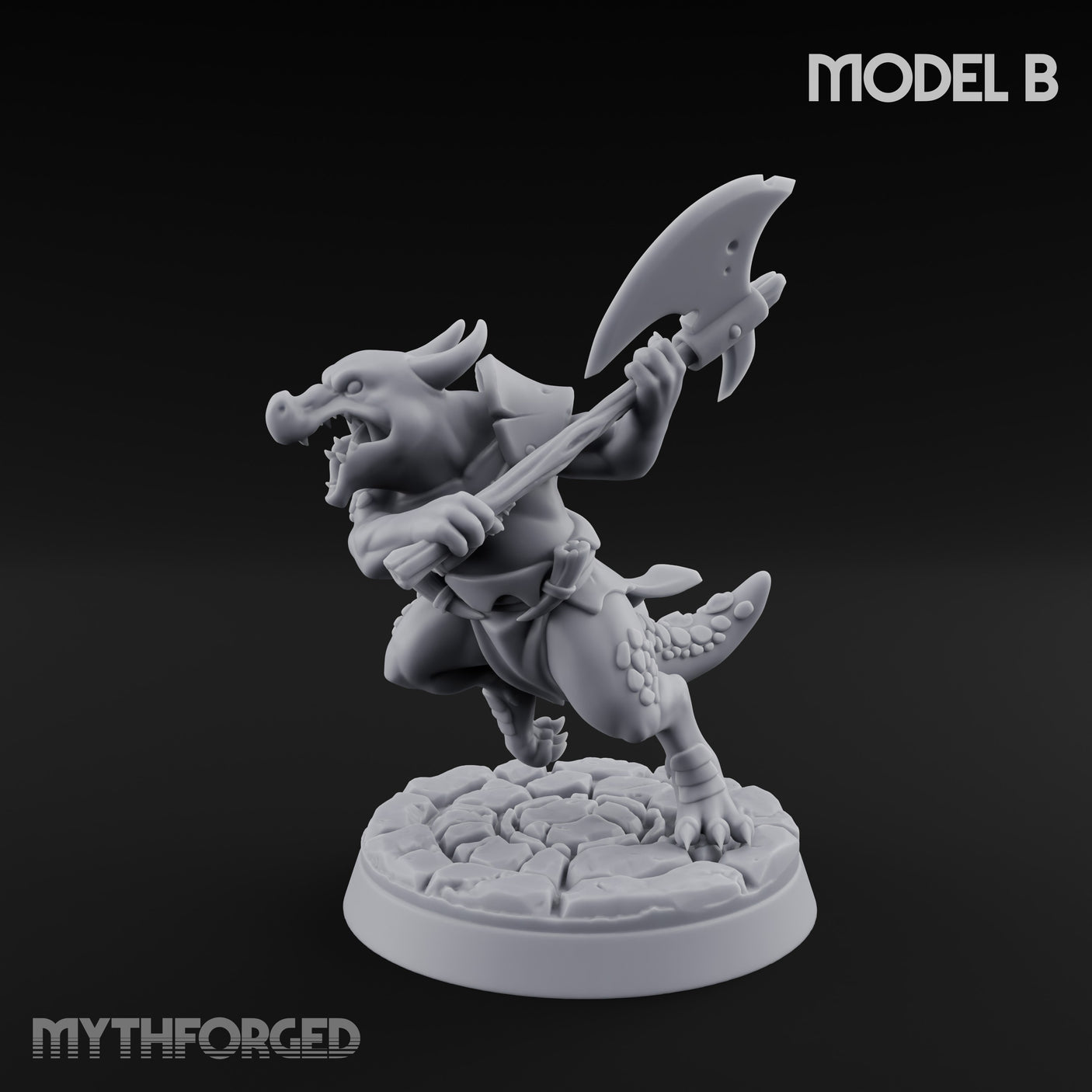 Scrapping And Clawing Kobold Warrior B Miniature for Dungeons and Dragons, Pathfinder or other TTRPGs
