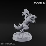 Scrapping And Clawing Kobold Warrior B Miniature for Dungeons and Dragons, Pathfinder or other TTRPGs