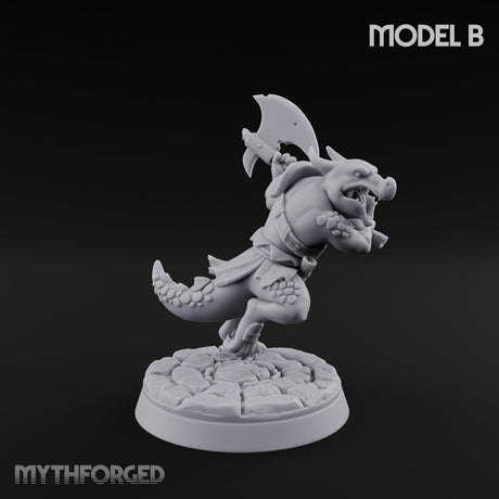 Scrapping And Clawing Kobold Warrior B Miniature for Dungeons and Dragons, Pathfinder or other TTRPGs