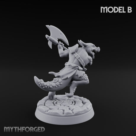 Scrapping And Clawing Kobold Warrior B Miniature for Dungeons and Dragons, Pathfinder or other TTRPGs