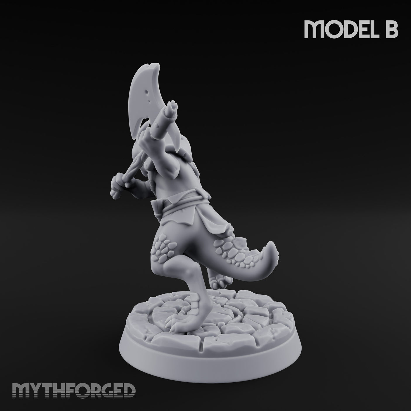 Scrapping And Clawing Kobold Warrior B Miniature for Dungeons and Dragons, Pathfinder or other TTRPGs