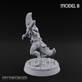 Scrapping And Clawing Kobold Warrior B Miniature for Dungeons and Dragons, Pathfinder or other TTRPGs