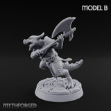 Scrapping And Clawing Kobold Warrior B Miniature for Dungeons and Dragons, Pathfinder or other TTRPGs
