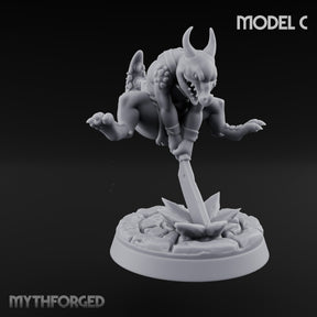 Scrapping And Clawing Kobold Warrior C Miniature for Dungeons and Dragons, Pathfinder or other TTRPGs