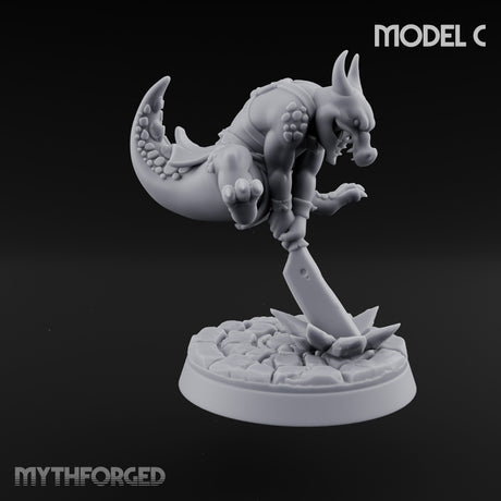 Scrapping And Clawing Kobold Warrior C Miniature for Dungeons and Dragons, Pathfinder or other TTRPGs