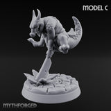 Scrapping And Clawing Kobold Warrior C Miniature for Dungeons and Dragons, Pathfinder or other TTRPGs