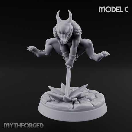 Scrapping And Clawing Kobold Warrior C Miniature for Dungeons and Dragons, Pathfinder or other TTRPGs