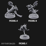 Scrapping And Clawing Kobold Warriors Miniature for Dungeons and Dragons, Pathfinder or other TTRPGs