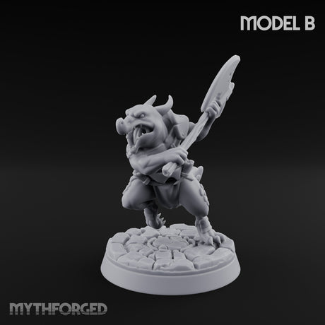 Scrapping And Clawing Kobold Warriors Miniature for Dungeons and Dragons, Pathfinder or other TTRPGs