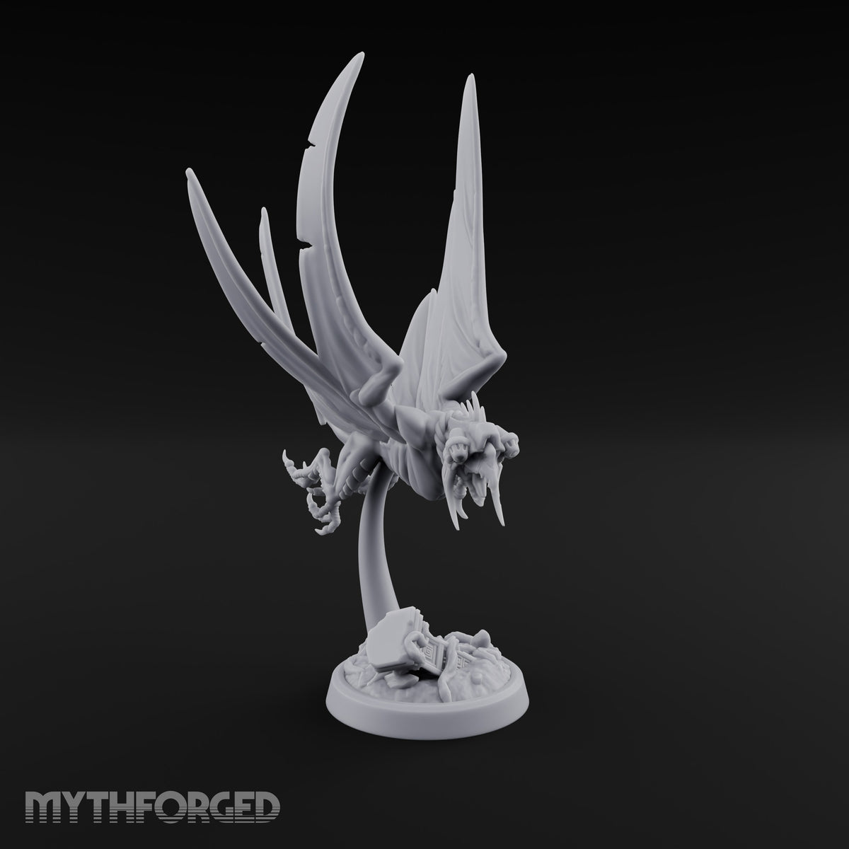Shrieks Over Broken Shrine Gargoyle Winged Predators — B