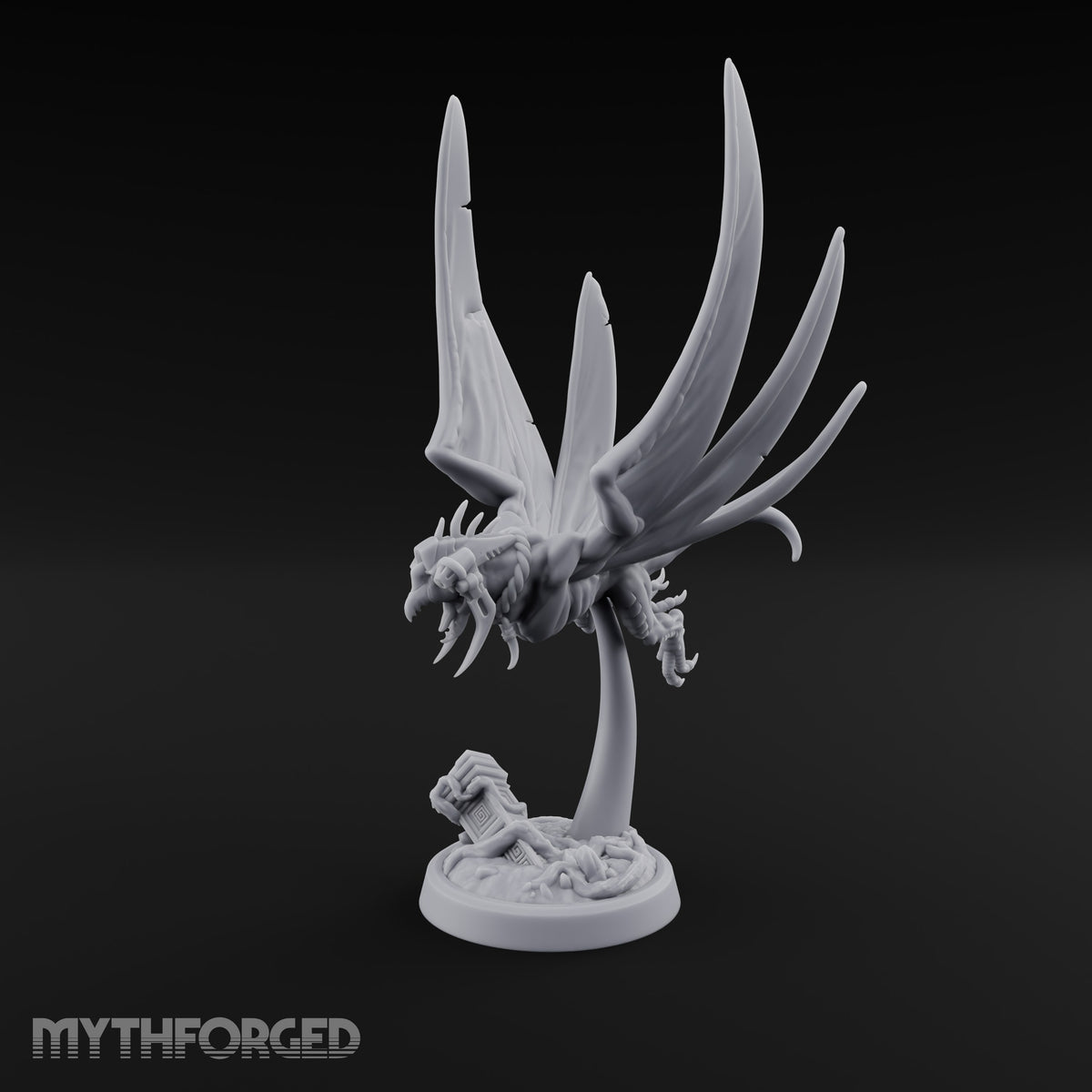 Shrieks Over Broken Shrine Gargoyle Winged Predator B