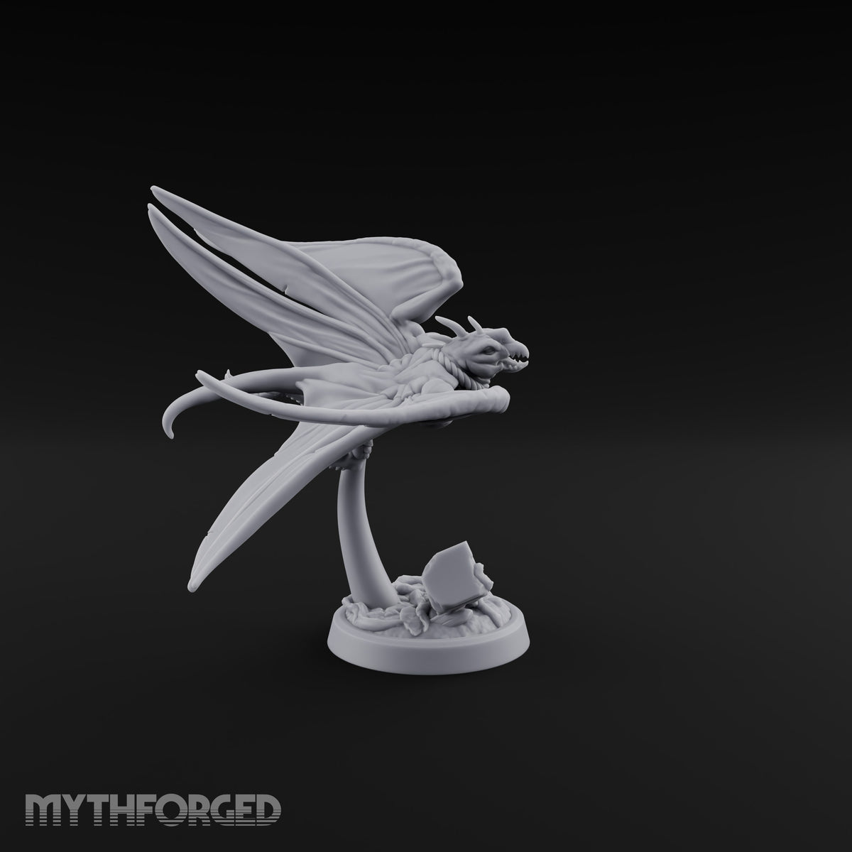 Shrieks Over Broken Shrine Gargoyle Winged Predators — C