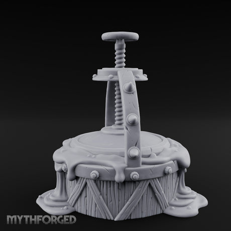 Screw-Press Slime-Dripping Body Smasher Press Miniature for Dungeons and Dragons, Pathfinder or other TTRPGs