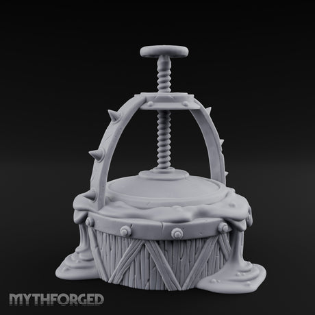 Screw-Press Slime-Dripping Body Smasher Press Miniature for Dungeons and Dragons, Pathfinder or other TTRPGs