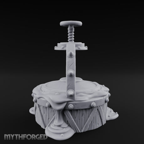 Screw-Press Slime-Dripping Body Smasher Press Miniature for Dungeons and Dragons, Pathfinder or other TTRPGs