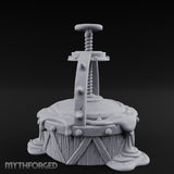 Screw-Press Slime-Dripping Body Smasher Press Miniature for Dungeons and Dragons, Pathfinder or other TTRPGs