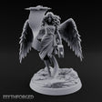 Scroll And Hammer Bearing Angel Herald Miniature for Dungeons and Dragons, Pathfinder or other TTRPGs