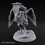 Scroll And Hammer Bearing Angel Herald Miniature for Dungeons and Dragons, Pathfinder or other TTRPGs