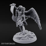 Scroll And Hammer Bearing Angel Herald Miniature for Dungeons and Dragons, Pathfinder or other TTRPGs