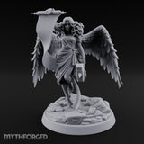 Scroll And Hammer Bearing Angel Herald Miniature for Dungeons and Dragons, Pathfinder or other TTRPGs