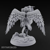 Scroll And Hammer Bearing Angel Herald Miniature for Dungeons and Dragons, Pathfinder or other TTRPGs