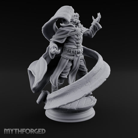 Scroll Brandishing Leonin Sorcerer Miniature for Dungeons and Dragons, Pathfinder or other TTRPGs
