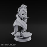 Scroll Brandishing Leonin Sorcerer Miniature for Dungeons and Dragons, Pathfinder or other TTRPGs