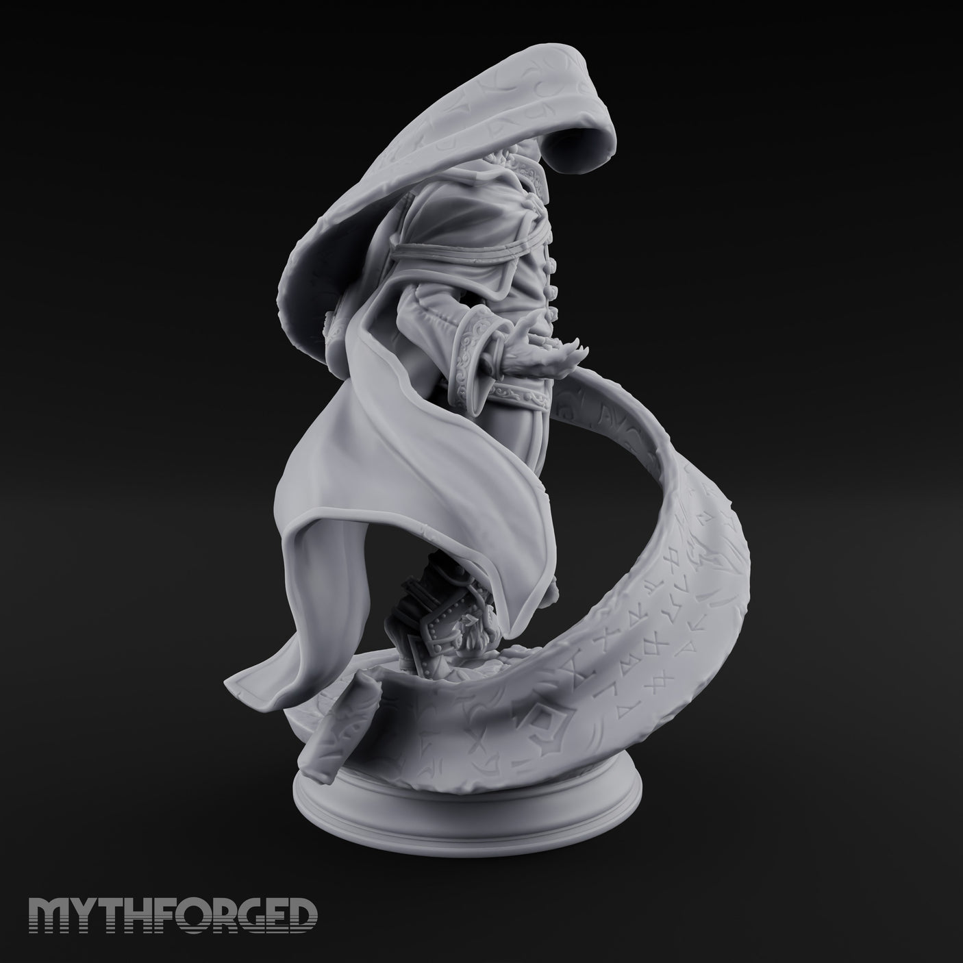 Scroll Brandishing Leonin Sorcerer Miniature for Dungeons and Dragons, Pathfinder or other TTRPGs
