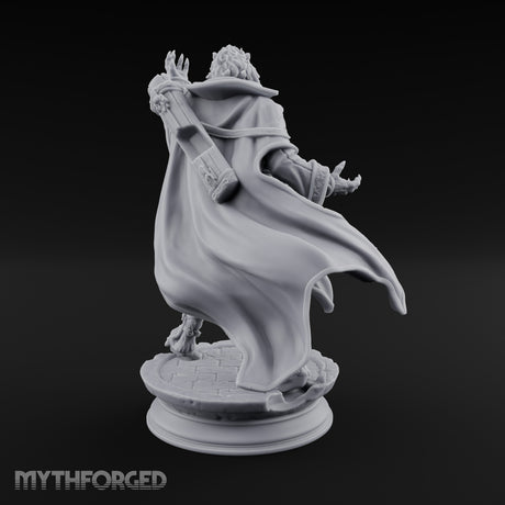 Scroll Brandishing Leonin Sorcerer Miniature for Dungeons and Dragons, Pathfinder or other TTRPGs