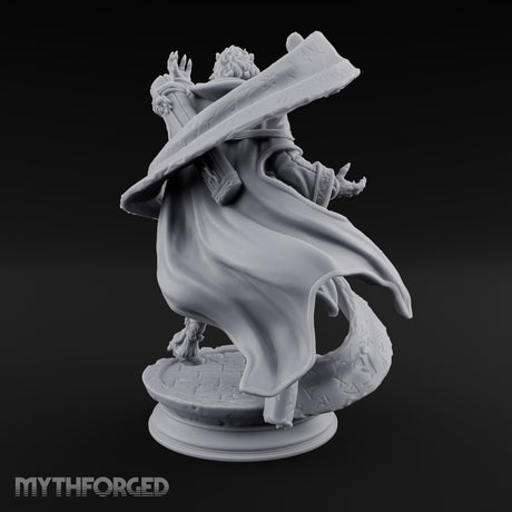 Scroll Brandishing Leonin Sorcerer Miniature for Dungeons and Dragons, Pathfinder or other TTRPGs