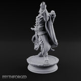 Scroll Brandishing Leonin Sorcerer Miniature for Dungeons and Dragons, Pathfinder or other TTRPGs