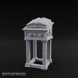 Scroll-Carved Tome-Splayed Scholar's Book Lectern Miniature for Dungeons and Dragons, Pathfinder or other TTRPGs