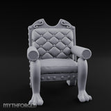 Scroll-Crested Claw-Footed Noble Captain's Throne Chair gallery 1