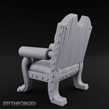 Scroll-Crested Claw-Footed Noble Captain's Throne Chair gallery 6