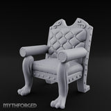 Scroll-Crested Claw-Footed Noble Captain's Throne Chair gallery 8