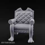 Scroll-Crested Claw-Footed Noble Captain's Throne Chair gallery 9