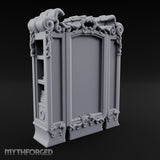 Scroll-Crowned Filigree-Framed Noble Wardrobe Miniature for Dungeons and Dragons, Pathfinder or other TTRPGs