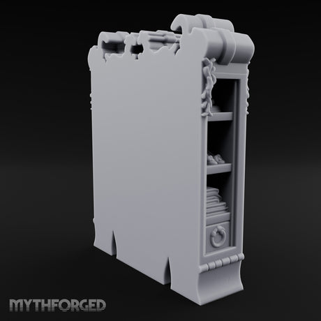 Scroll-Crowned Filigree-Framed Noble Wardrobe Miniature for Dungeons and Dragons, Pathfinder or other TTRPGs
