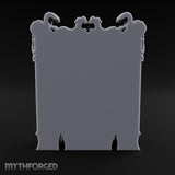 Scroll-Crowned Filigree-Framed Noble Wardrobe Miniature for Dungeons and Dragons, Pathfinder or other TTRPGs