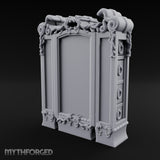 Scroll-Crowned Filigree-Framed Noble Wardrobe Miniature for Dungeons and Dragons, Pathfinder or other TTRPGs