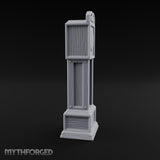 Scroll-Crowned Pendulum-Faced Grandfather Clock Miniature for Dungeons and Dragons, Pathfinder or other TTRPGs