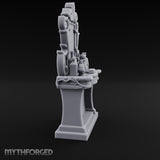 Scroll-Framed Potion-Scattered Noble Vanity Dresser Miniature for Dungeons and Dragons, Pathfinder or other TTRPGs