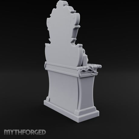 Scroll-Framed Potion-Scattered Noble Vanity Dresser Miniature for Dungeons and Dragons, Pathfinder or other TTRPGs