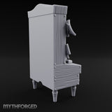 Scroll-Pinned Fleur-Carved Scholar's Bureau Bookcase gallery 4