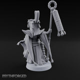 Scroll Unfurling Human Thunder Mage Miniature for Dungeons and Dragons, Pathfinder or other TTRPGs