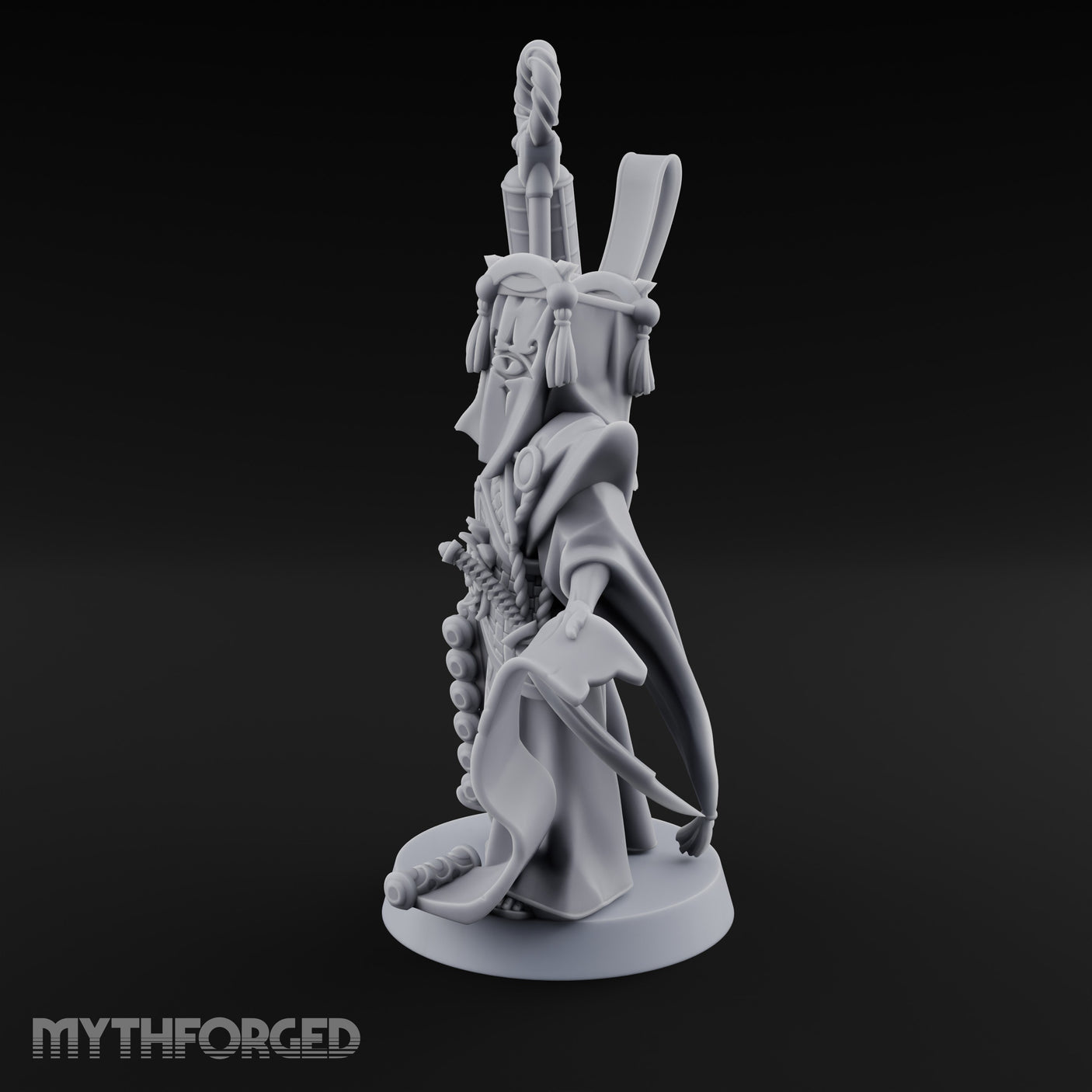 Scroll Unfurling Human Thunder Mage Miniature for Dungeons and Dragons, Pathfinder or other TTRPGs