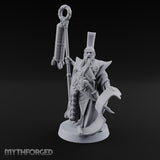 Scroll Unfurling Human Thunder Mage Miniature for Dungeons and Dragons, Pathfinder or other TTRPGs